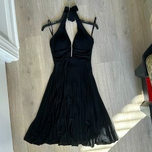 Black halter dress
